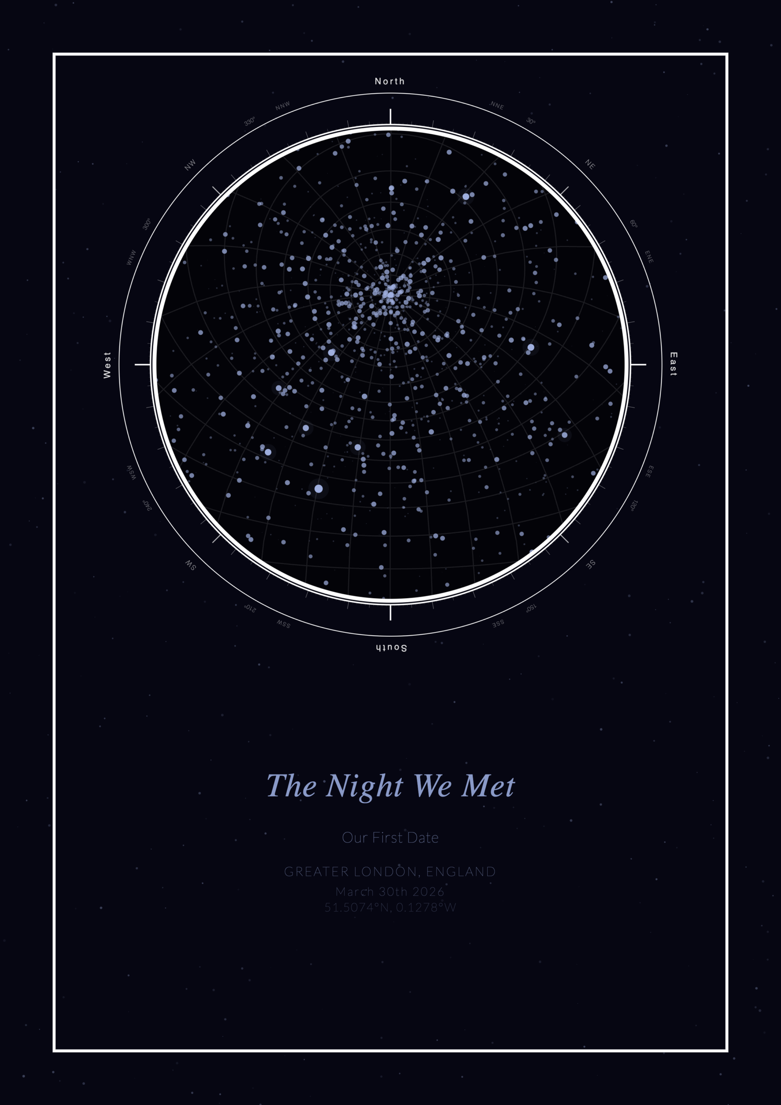Classic star map – London