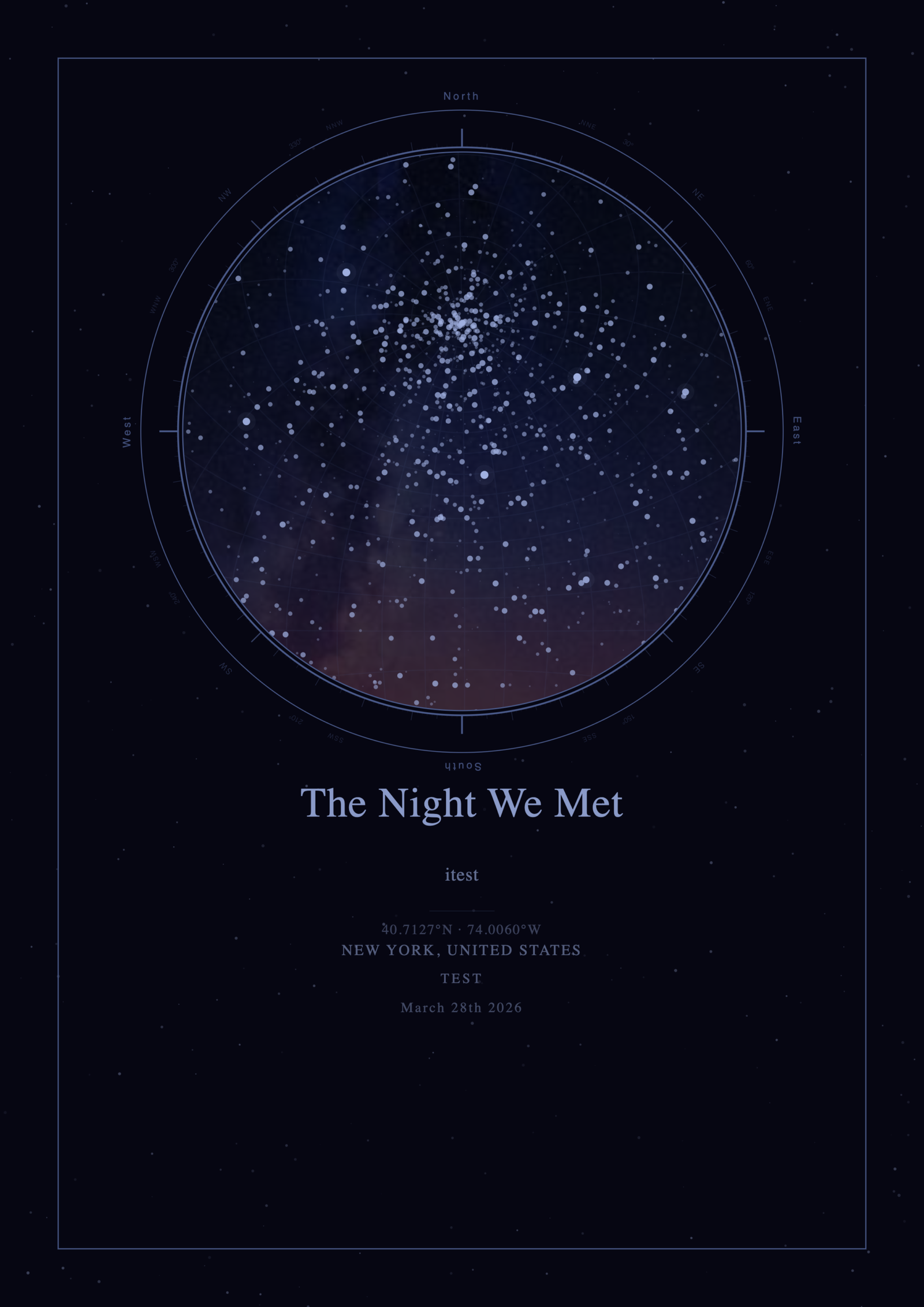 Milky Way star map – New York